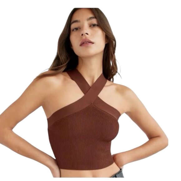 Aritzia Babaton Sculpt Knit Criss Cross Cropped Tank - Picture 3 of 3